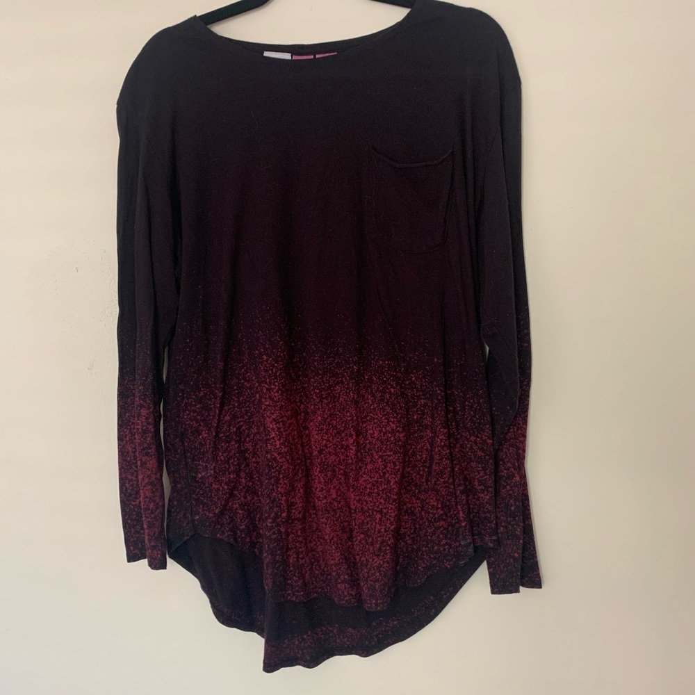 Urban Outfitters Three Feathers Brand Curved Long Sleeve Shirt